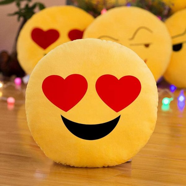 Yellow Emoji Cushion – Fun, and Comfortable with Ball Fiber Filling - Image 2