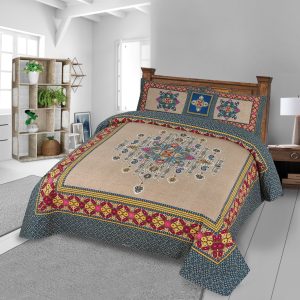 Premium Pure Cotton Bedsheet Set – King Size (4PCS) | Made in Pakistan