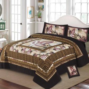 Luxury Crystal Bedsheet Set – King Size (4PCS) | Premium Quality