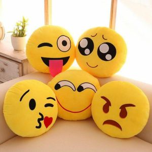 Yellow Emoji Cushion – Fun, and Comfortable with Ball Fiber Filling
